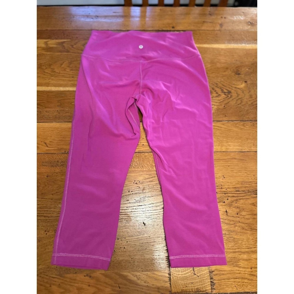 Lululemon Align High-Rise Crop 21 Bright Pink Leggings W6BGHS Womens Size 12